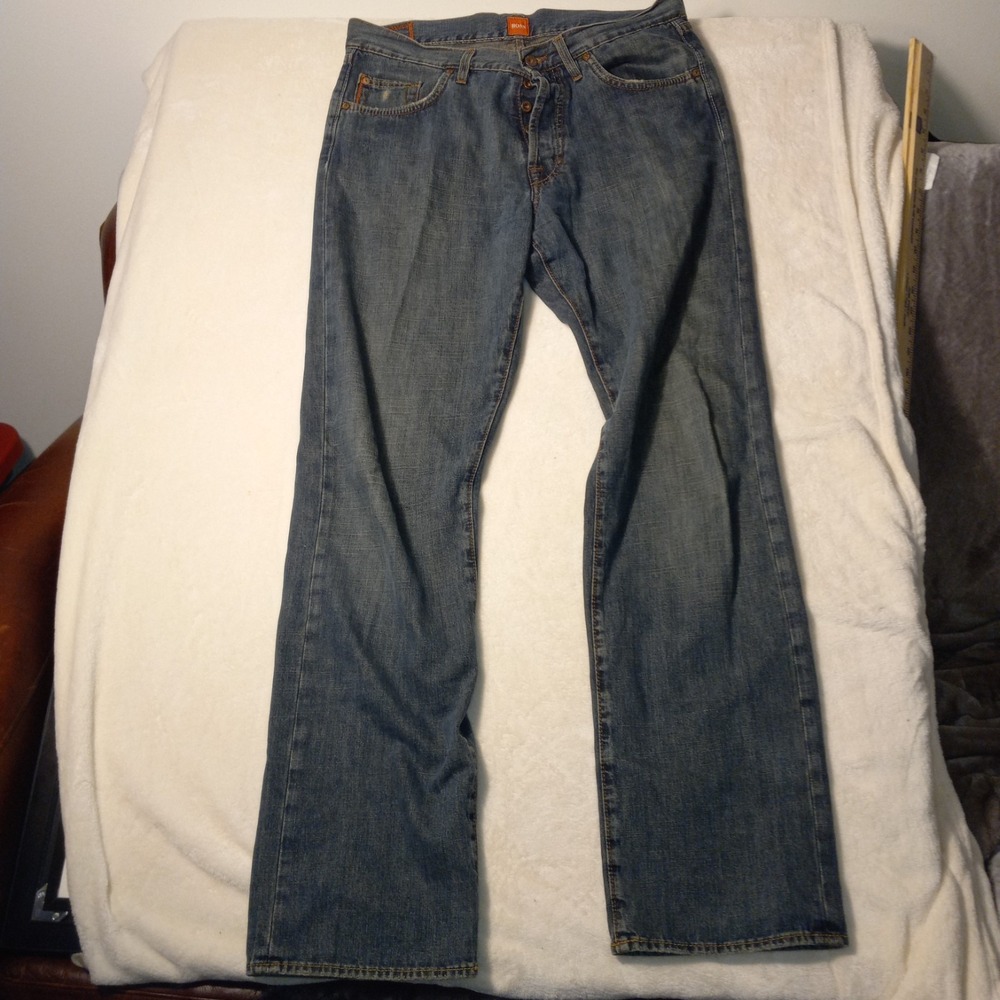 Hugo Boss Jeans Blue HB 1 Regular Fit Mens W34 L34 Orange Label 24306